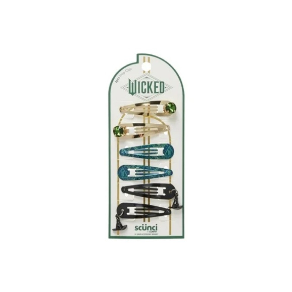 Scunci Wicked Hair Clip Collection - Gold, Teal, Black, NWT